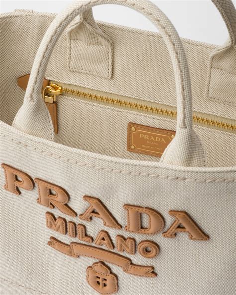 prada linen blend tote bag
